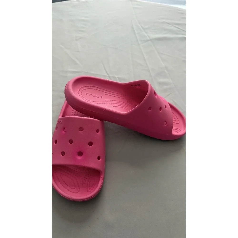 Crocs Slide Size 1 GUC for A Girl Pink See Pics For A Lil Discoloration